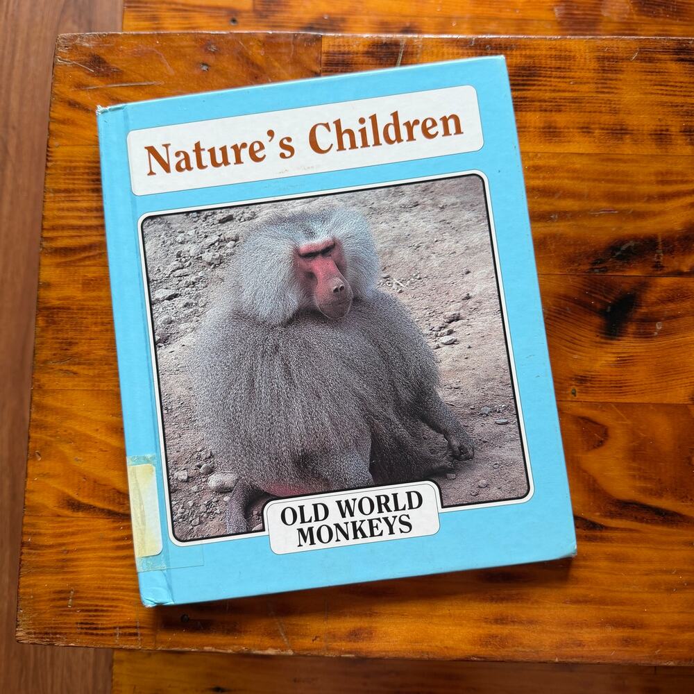 Vintage 1990 Nature's Children Old World Monkeys Hardcover Book